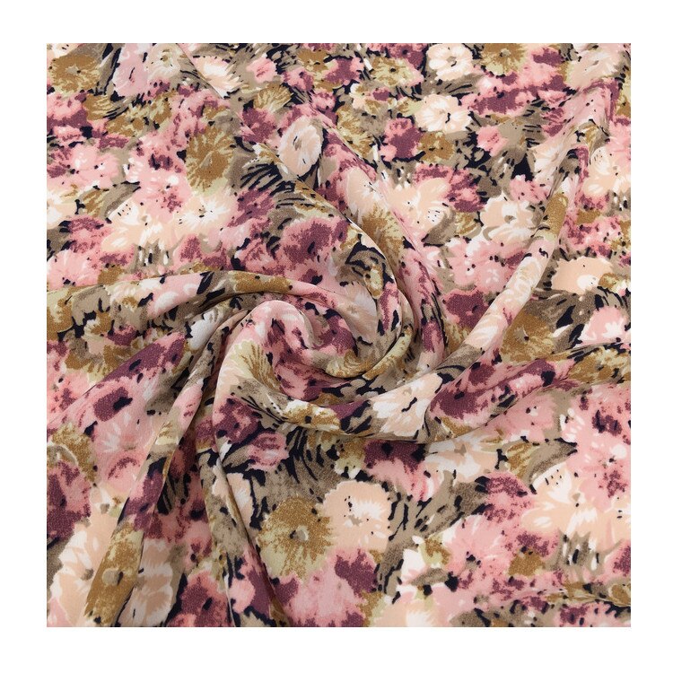 100x150cm Printed Chiffon Fabric for Dress By The Meter Breathable Soft Flower Print Chiffon Fabric Material for DIY Sewing
