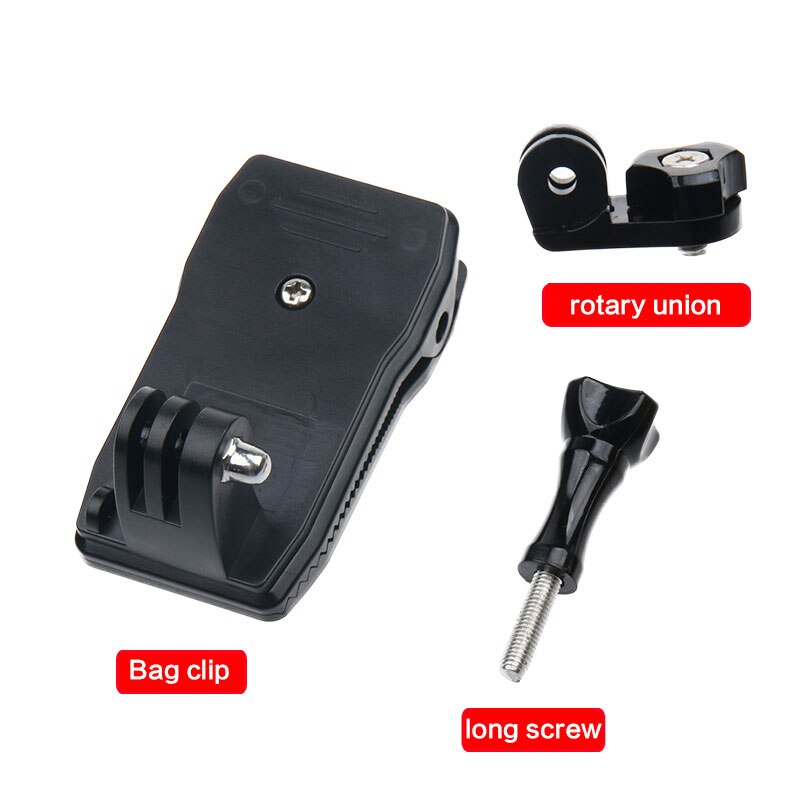 360 graden snelontgrendeling roterende rugzak hoed clip snelle klembevestiging voor gopro hero 10 9 8 7 6 5 voor gopro sport-actiecamera's: Default Title