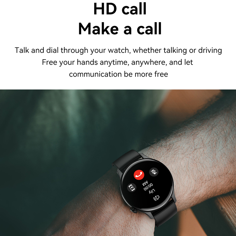 Nowy smartwatch 2025 z ekranem prawdziwy AMOLED HD, monitorowaniem zdrowia kobiet, sterowaniem głosowym AI, połączeniami Bluetooth, kompatybilny z Androidem i iOS.