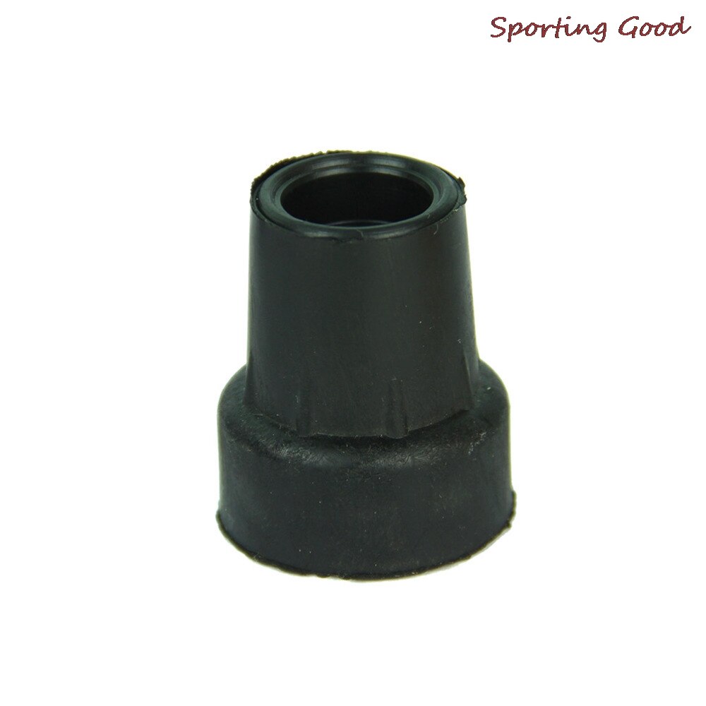 19mm Rubber Walking Hiking Stick Metal Ferrule Bottom End Cover Cane Crutch Pad Rubber Heavy Duty