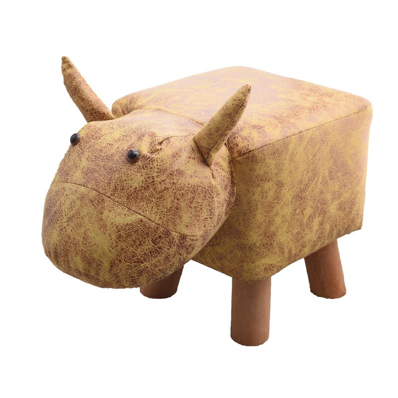 Europeisk stil moderne personlighet barndyr elefant kalv valp lav krakk massivtre hjemme sofa krakk mj