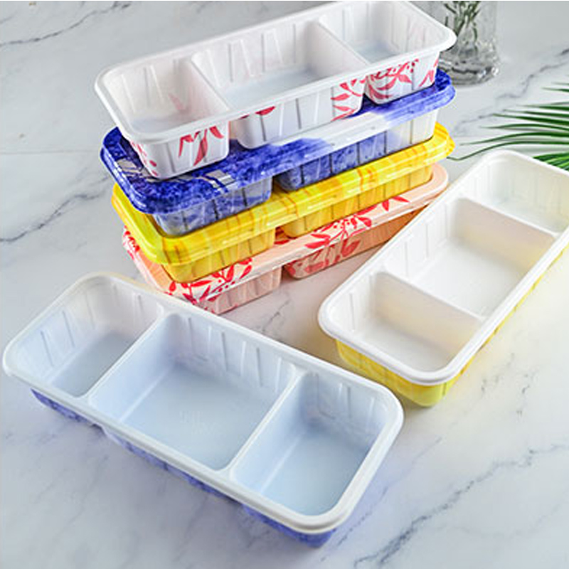 Wegwerp Lunchbox 600Ml Magnetron Verwarming Snack Dessert Cookies Sushi Gebakken Rijst Takeaway Container.