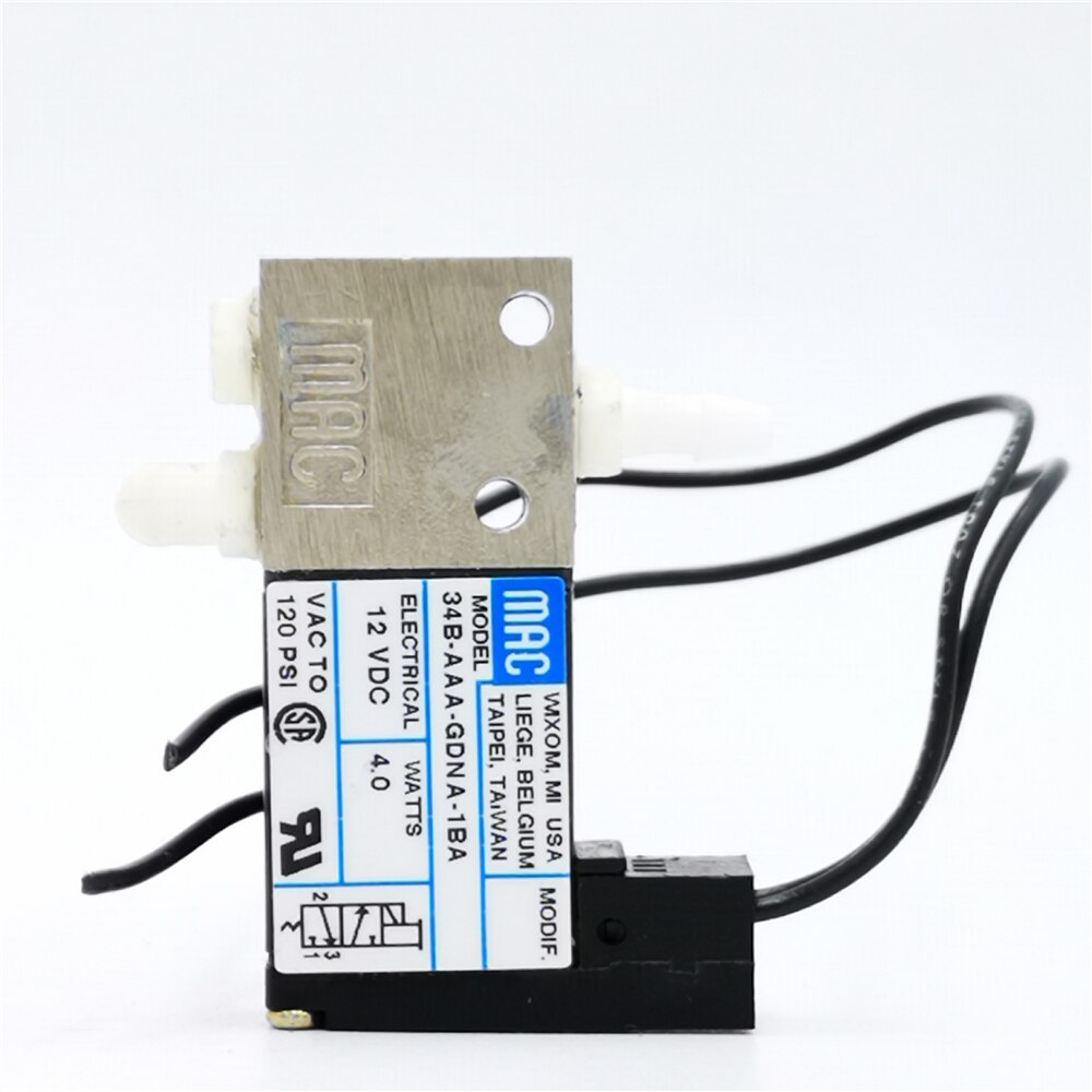 Stati Uniti Mac valvola solenoide miniatura ad Alta velocità in miniatura valvola a tre gareggiare 5 millimetri filettato comune 34B-AAA-GDNA-1BA