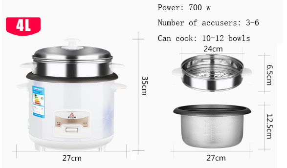 Electric rice cooker 1.5l 2L3L4L 5L 6L kitchen appliance mini student dormitory soup and porridge cooker