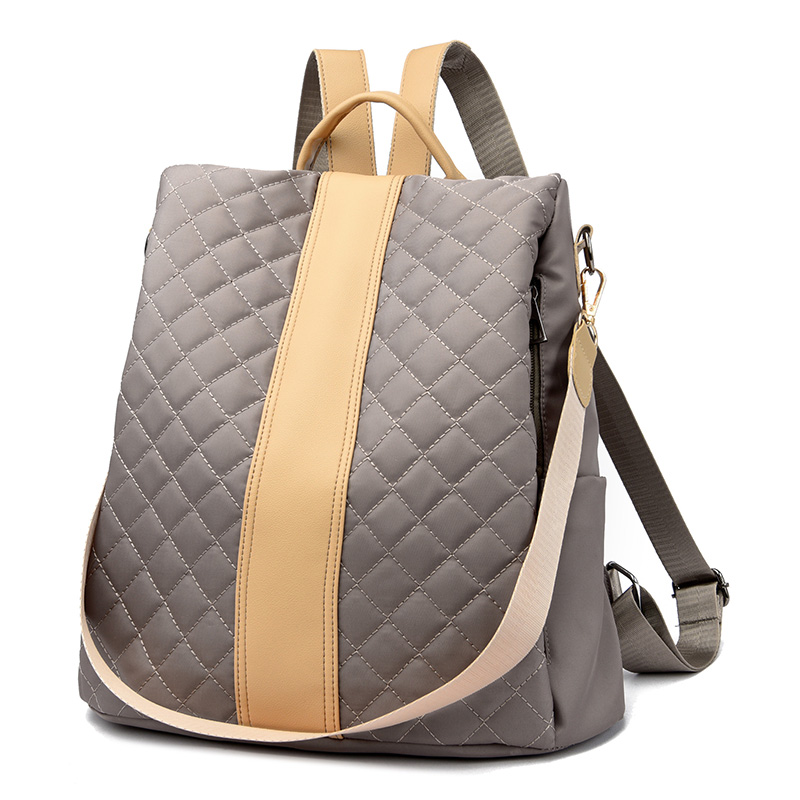 Mochila de viaje antirrobo a la para mujer, mochila escolar de gran capacidad para niñas, mochila de tela duradera de para mujer: Caqui