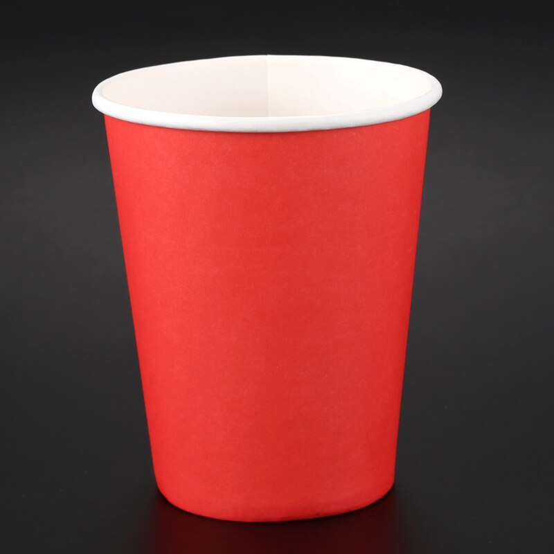 40 Paper Cups (9 Oz)-Plain Effen Kleuren Verjaardagsfeestje Servies Catering (Rood & Geel)