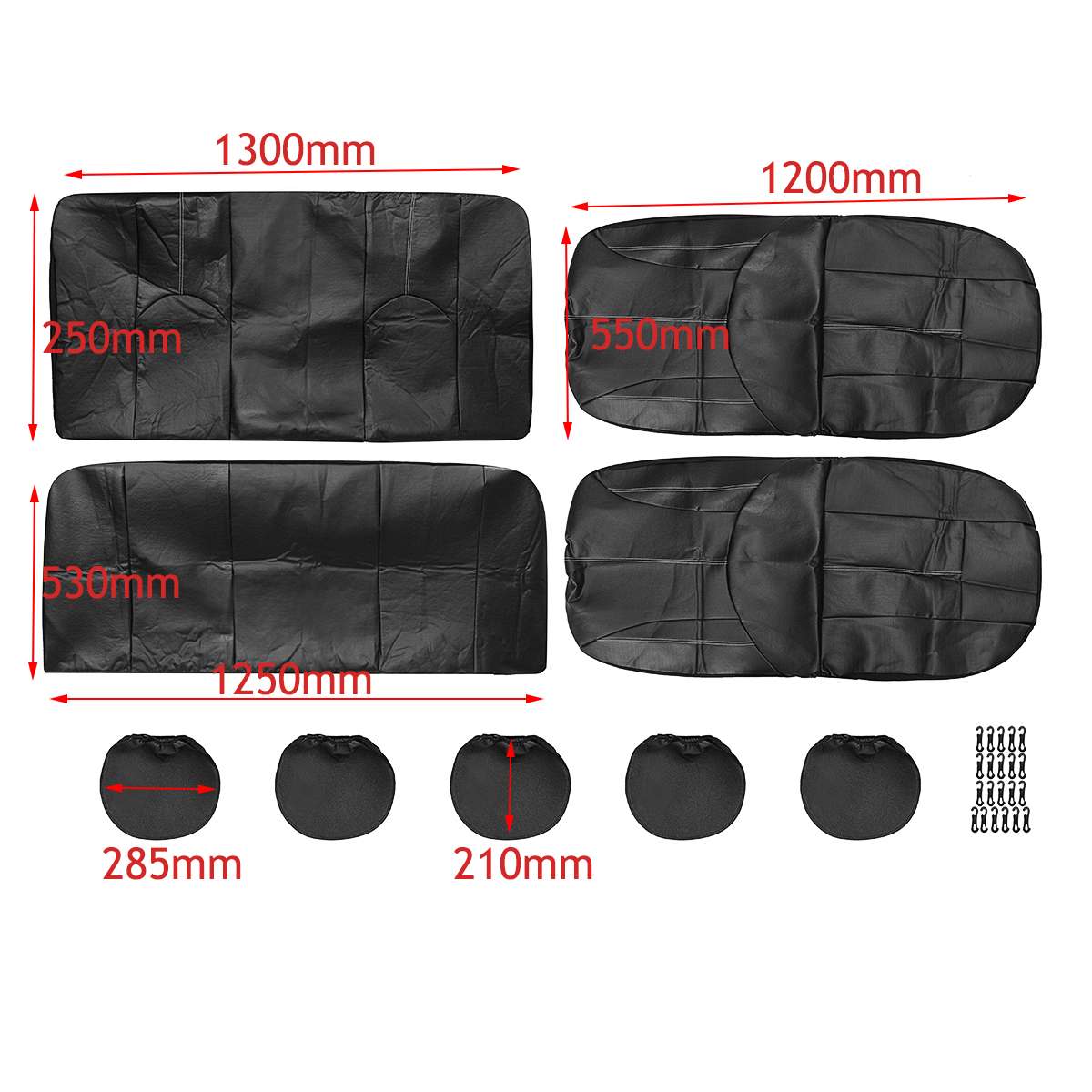 5 Seats Universial PU Leather Car Seat Cover Automobile Seat Covers Protector Cushion