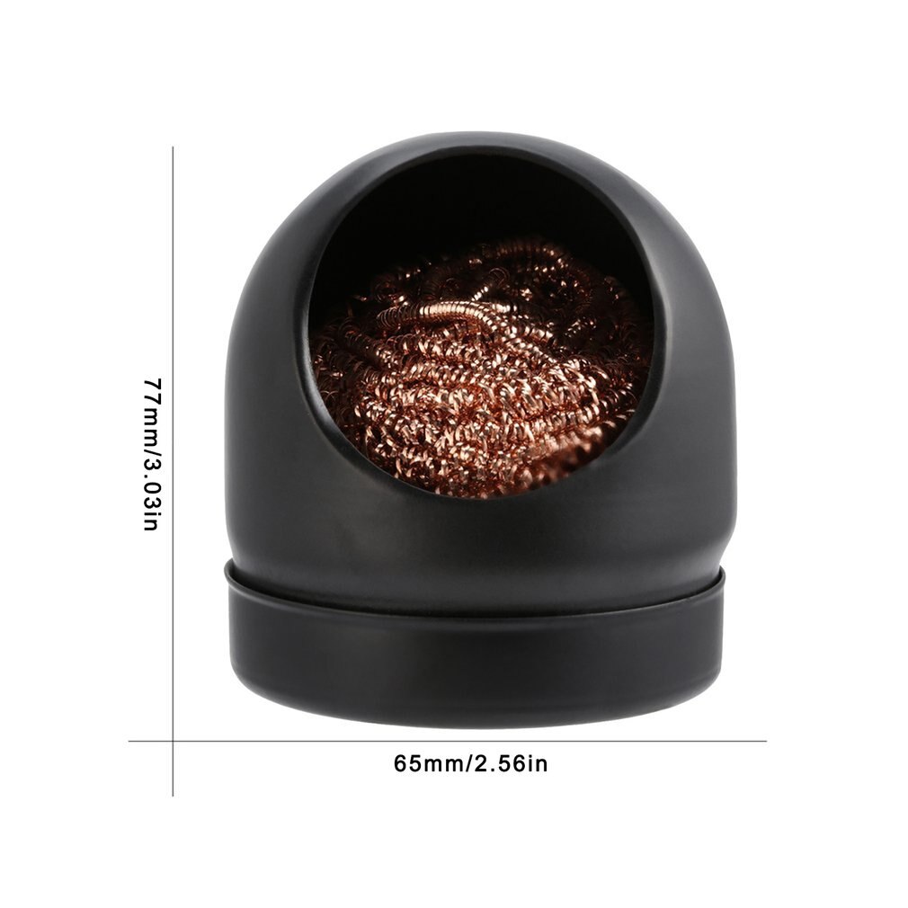 Black/Gold Welding Soldering Solder Iron Clip Cleaner Cleaning Steel with Sponge and Holder Mesh Filter Tin Remove
