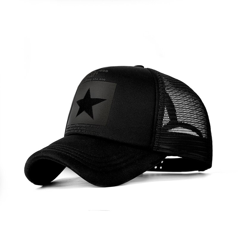 Marken-baseballkappe, damen-baseballmütze, atmungsaktive sommer-mesh-kappe für herren und damen, baseballkappen, gorras: Schwarz