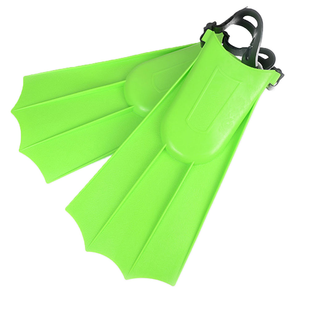 1 Pair Adult Snorkeling Diving Short Fins Swimming Flippers with Adjustable Heel Swimming Fins Kids Flippers Equipment Water Fin: Green / L