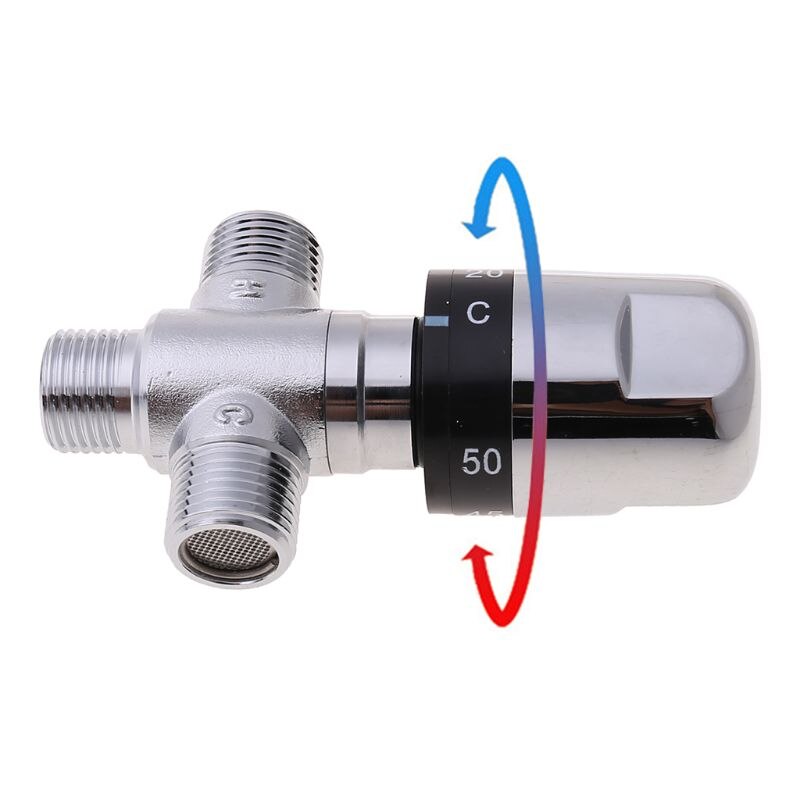 Brass Thermostatic Valve Water Temperature Control Valve Thermostatic Mixer for Home Bathroom Shower Water Heater Supply