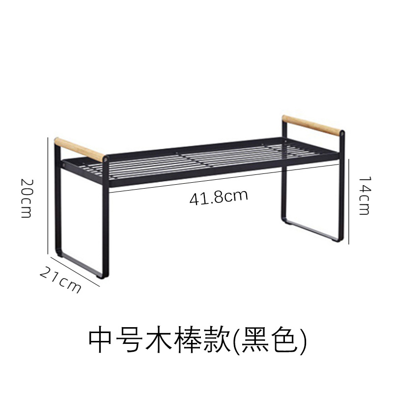 Kitchen Organization Storage Stackable Wide Countertop Organizer Spices Rack Counter Shelf Cabinet Cupboard Under Sink Shelfs: Blue