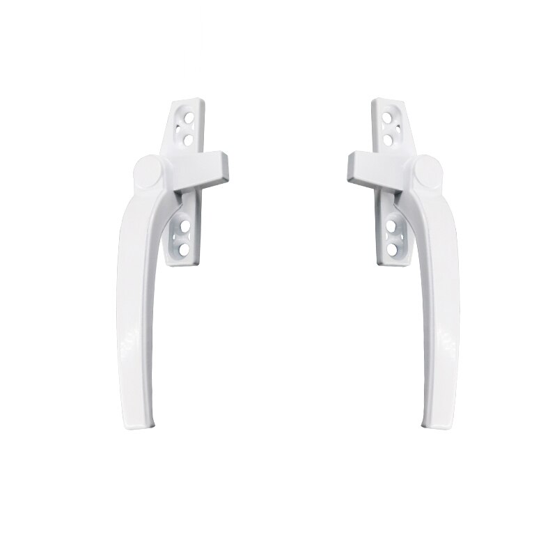 Poignée de porte/fenêtre épaisse en alliage de Zinc, 50 types, ouverture à plat droite/gauche, verrou de loquet à Point unique: left / B-white