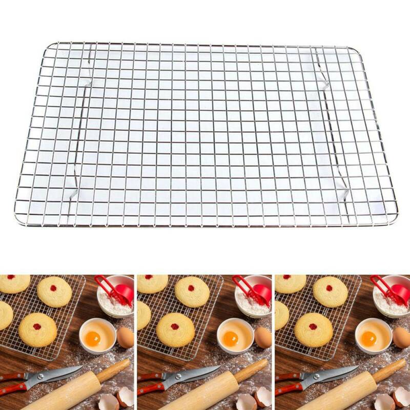 Medium Size Stainless Metal Wire Muffin Bun Biscuit Baking Cooling Tray Rack