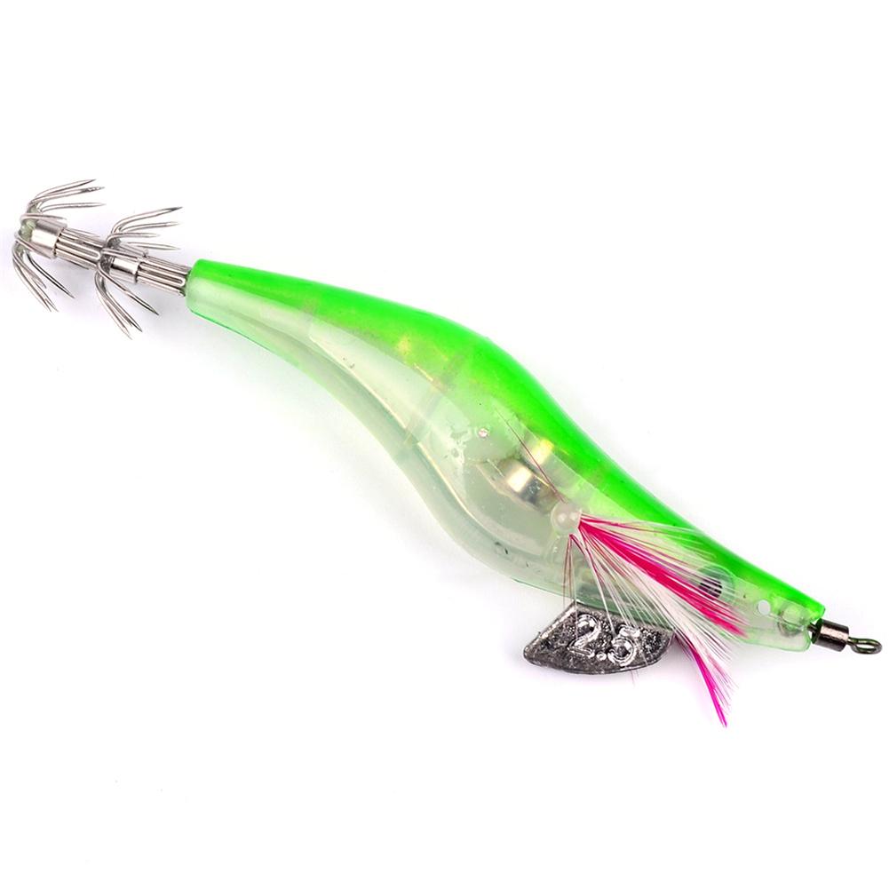 10cm Night Fishing Lure LED Electronic Luminous Shrimp Squid Fishing Squid Jigs Lure Bass Bait Fish Tackle Accessory