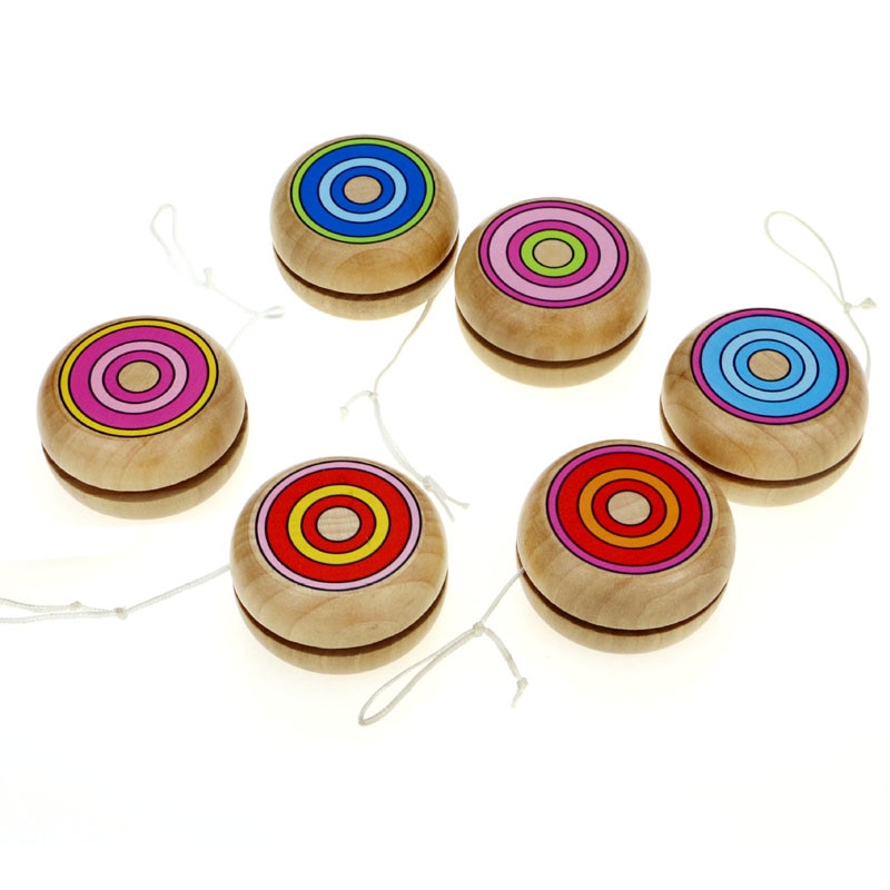 1 Stuks Yoyo Houten Speelgoed 4.5Cm Yo-Yo Classic Toys Houten YO-YO Ball Spin Professionele Klassieke Speelgoed Voor kind G0003