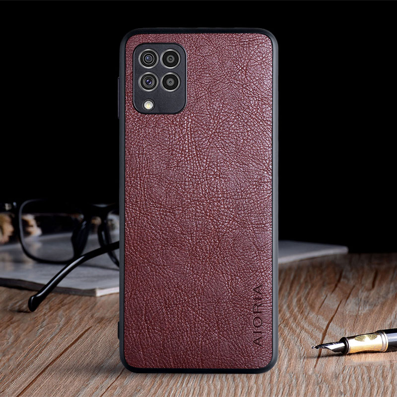 fallen für Samsung Galaxis F62 M62 funda luxus Jahrgang Leder haut coque telefon Sanft Startseite für samsung Galaxis f62 m62 fallen capa: F62 / Kaffee