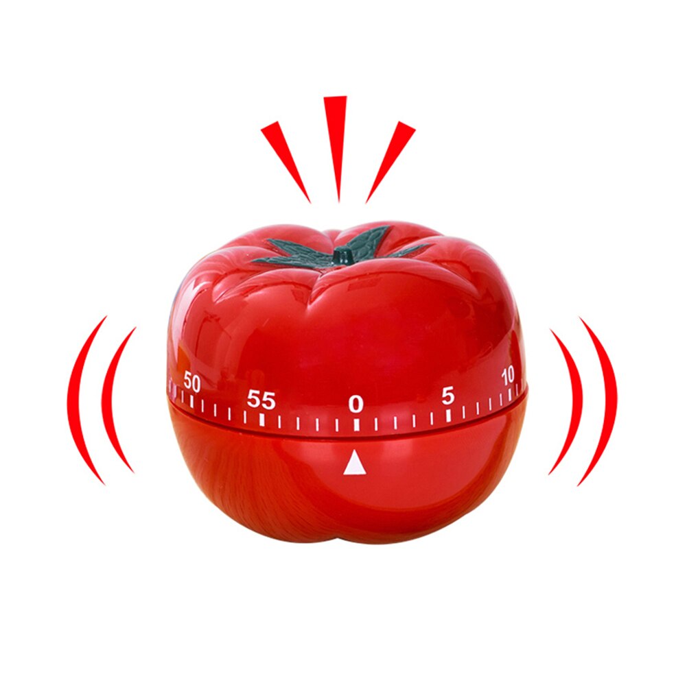 Countdown Timer Kitchen Timer Tomato Visual 60 Minute Loud Voice Fun Shaped Mechanical Timer Cooking Shower Study Stopwatch