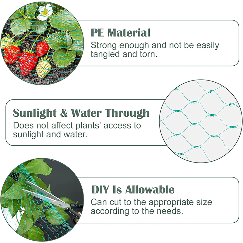 Red de protección antiaves de 20/10M, malla para plantas de jardín, protege plantas y árboles frutales de pájaros, ciervos, aves de corral, la mejor esgrima
