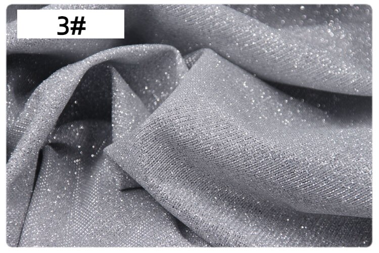 1/3/5/10m Tela de vestido de novia iridiscente con purpurina, tela holográfica brillante, tela brillante, tela de Cosplay para ropa de baile: M / Plata