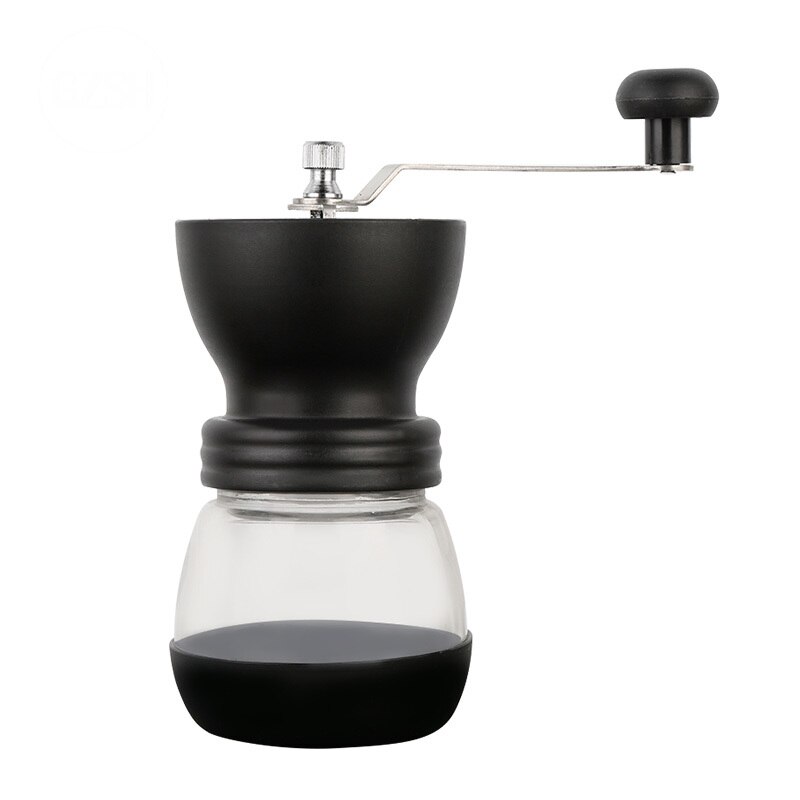 Coffee Tools Manual Ceramic Burr Coffee Bean Grinder with Fortified Glass Storage Jar Durable Cafe Bean Mill Coffee Maker