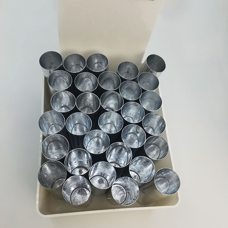 50 unids/set de cilindro de cartucho de aluminio vacío Dental con tapa 22/25mm 65-120mm, Material de herramienta de odontología para técnico
