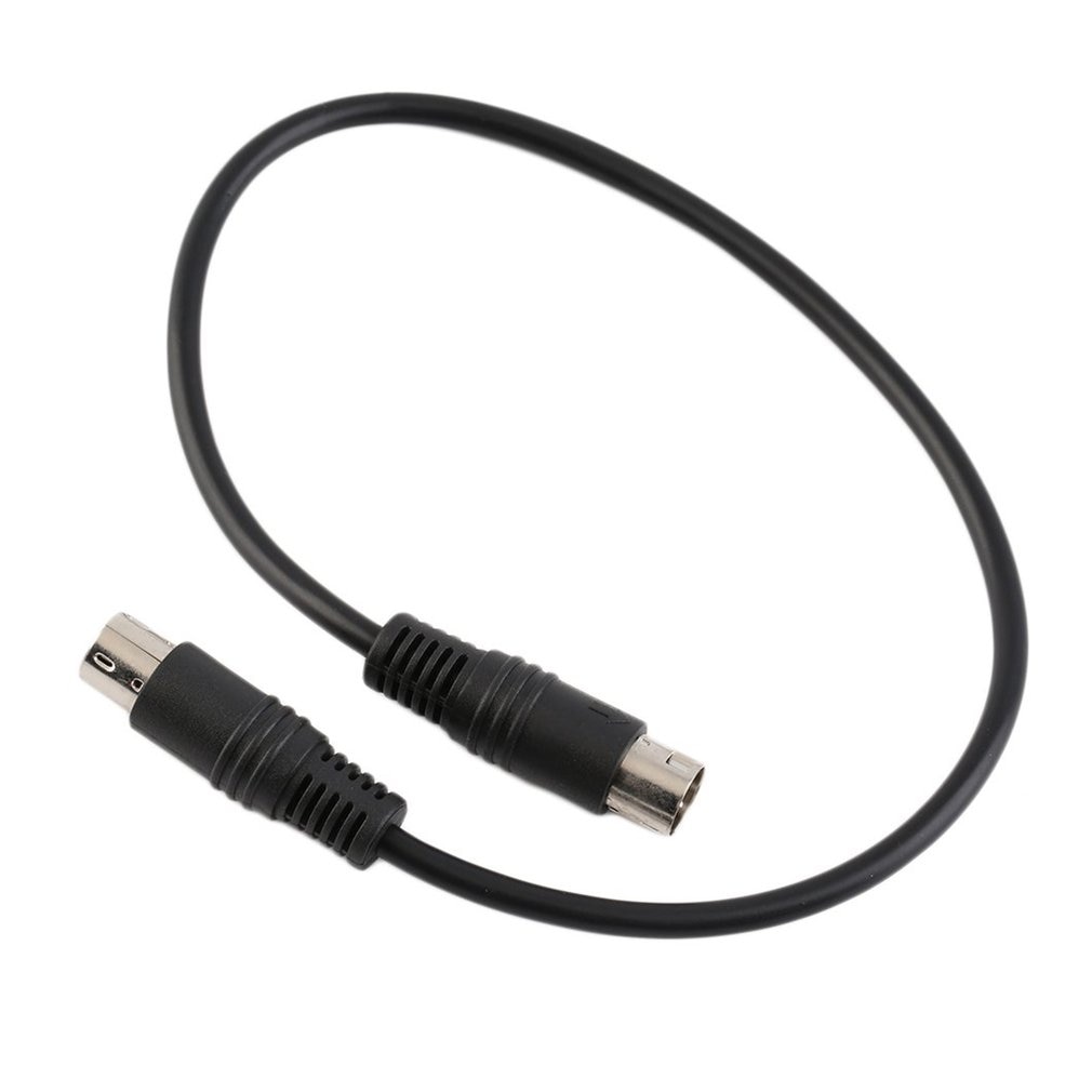 Black 9-PIN Mini TO 9-PIN Mini Din Signal Cable For Genesis 2 Scart Cable