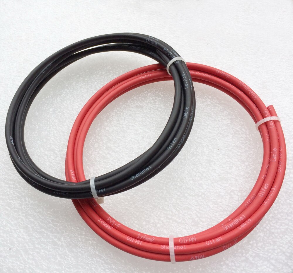 4mm2 DIY solar system Black Solar Kabel + rood Solar cable PV Cabel Met TUV UL Goedkeuring zonne