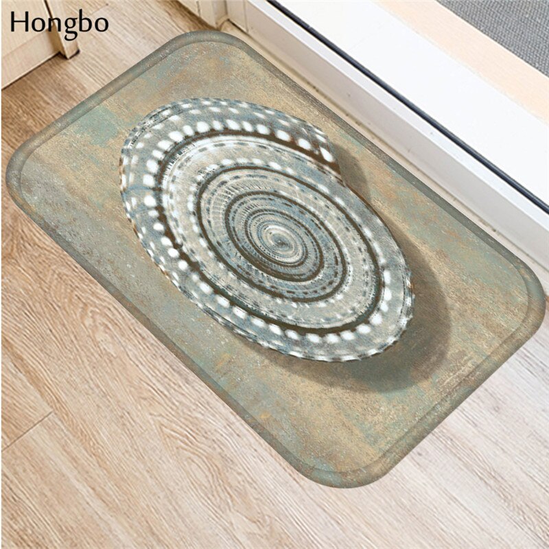 Hongbo halkskyddsmattor marint liv tryckmattor badrumsgolv kök sjöstjärna conch sjöhäst valsköldpadda mönstermattor