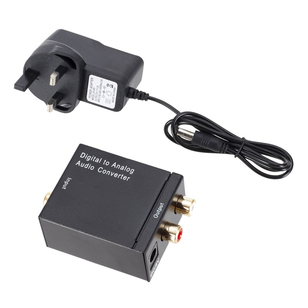 Digitaal Naar Analoog Audio Converter Dac Versterker Box Voor Coaxiale Optische Spdif Signaal Naar Analoog Audio Converter: UK Plug