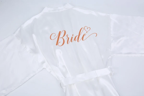Champagne Badjas Bruid Satijn-Zijde Kimono Vrouwen Bruidsfeest Zus Team Moeder Douche Nachtkleding Bruidsmeisje Bruiloft Korte Gewaden: XXL / Beige
