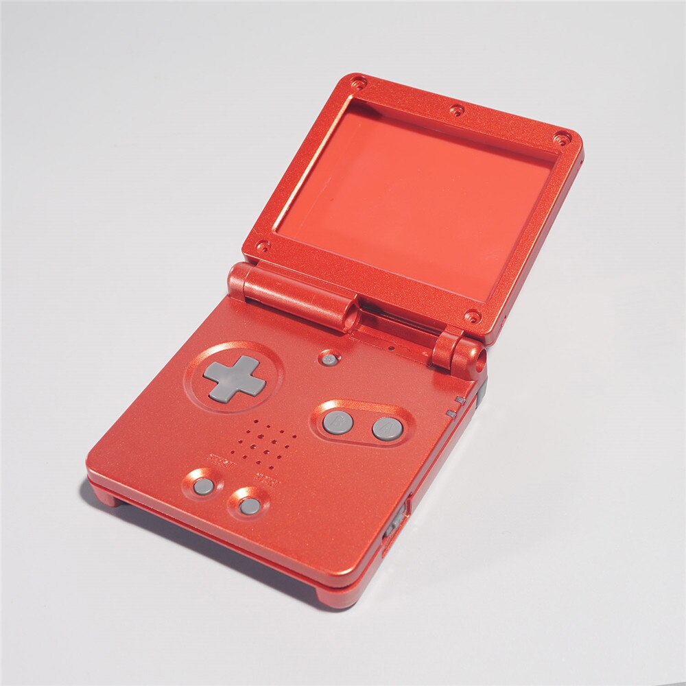 Reemplazo de PRE-CUTTING vivienda para GAMEBOY ADVANCE SP IPS LCD para GBASP IPS SHELL: PEARL RED