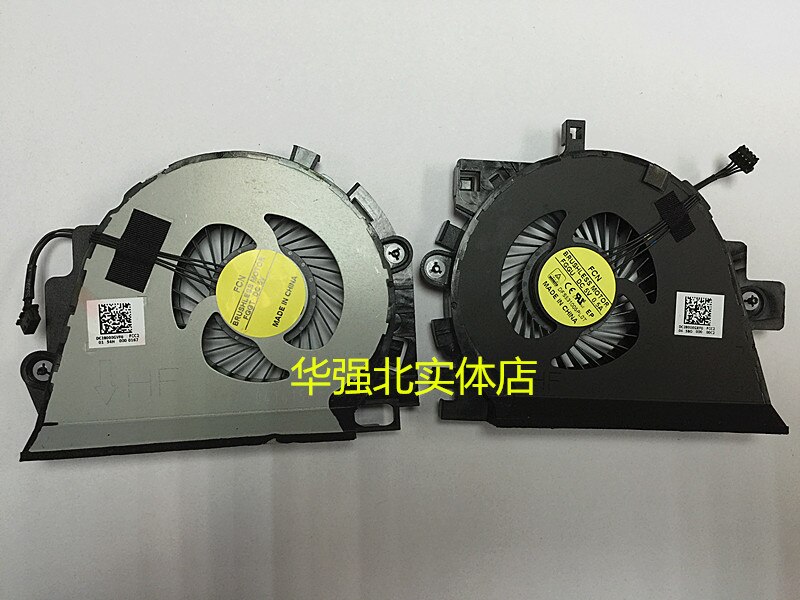 Original CPU GPU Cooling cooler fan for HP ZBook 15 G3 15G3 fan DFS2000054R0T 848251-001 848252-001: CPU GPU