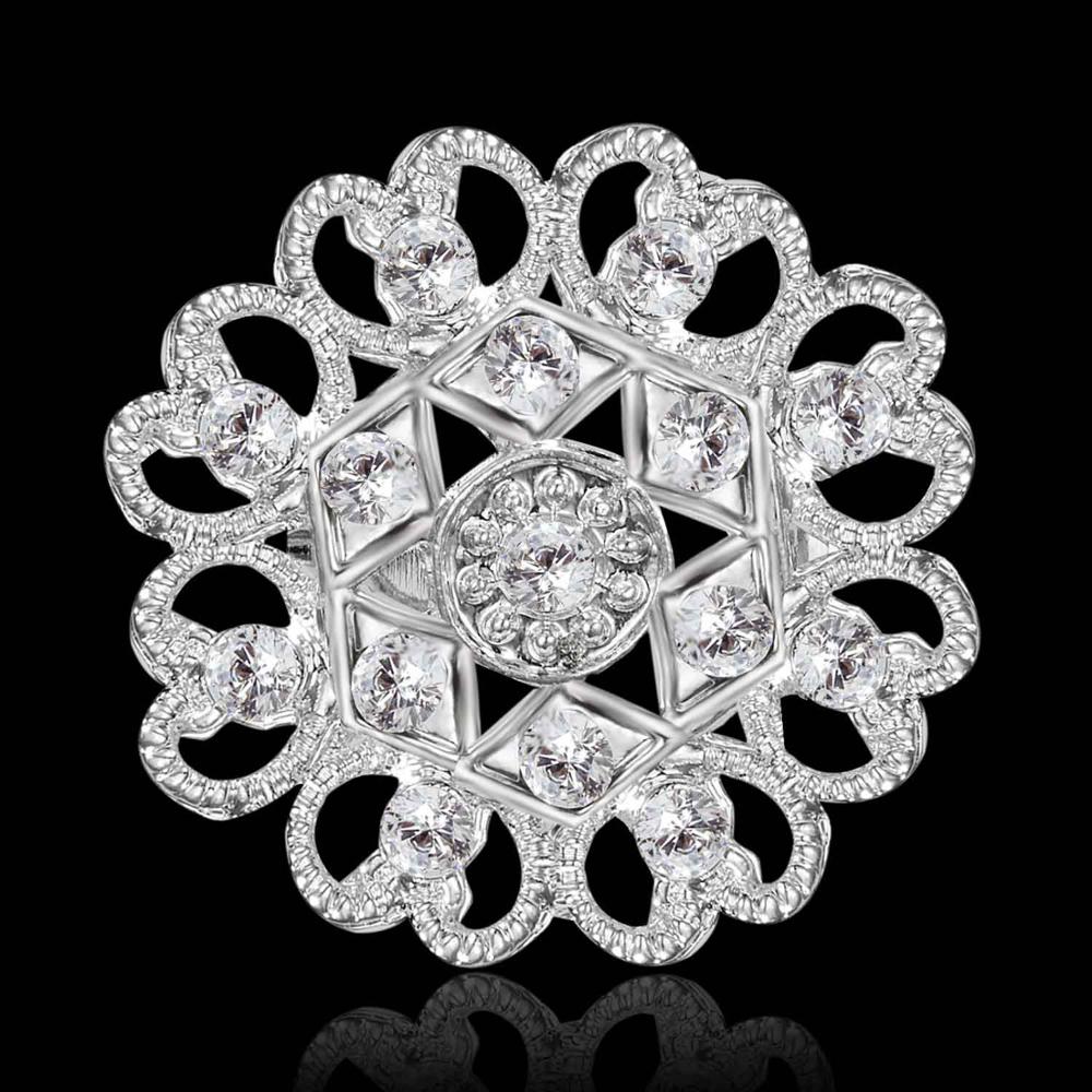 Rinhoo Trendy Rhinestone Flower Brooches For Women Bride Scarf Clip Sweater Brooches Coat Dress Wedding Bridal Jewelry: 9