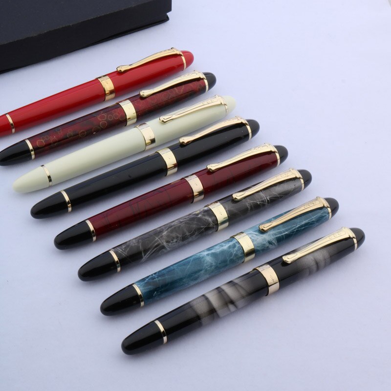 Luxe Jinhao X450 Metalen Vulpen Gouden Zwarte Elegante Briefpapier Kantoor Schoolbenodigdheden Inkt Pen