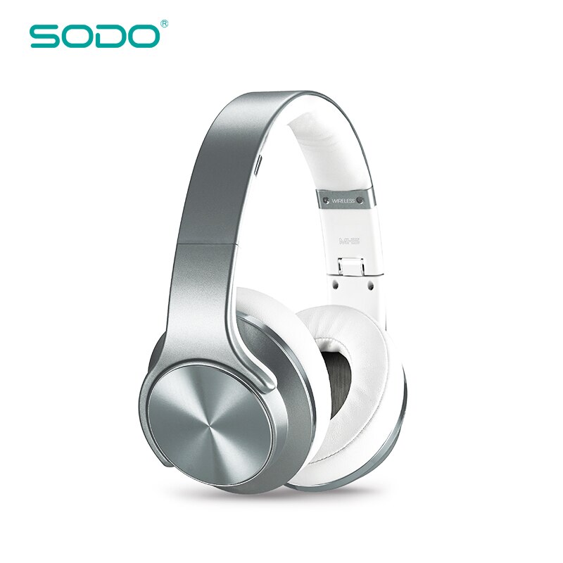 SODO MH5 – casque d'écoute Bluetooth sans fil, confortable, 2 en 1, haut-parleur à torsion, avec Microphone, pour PC et Mobile, Original: GRIS