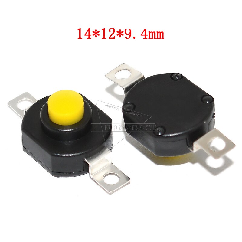 5pcs Switch Push Button Click clicky on off switch 1212 for LED Flashlight torch headlamp Lantern light DIY parts accessories: Silver