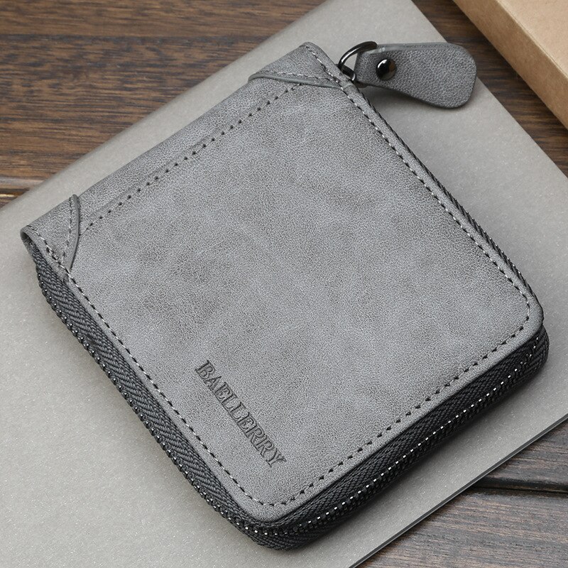 Rits Korte Kleine Voor Mannen Wallet Man Purse Card Coin Holder Money Bag Zwart Partmone Vallet Walet Hoest Brieftasche Portofele