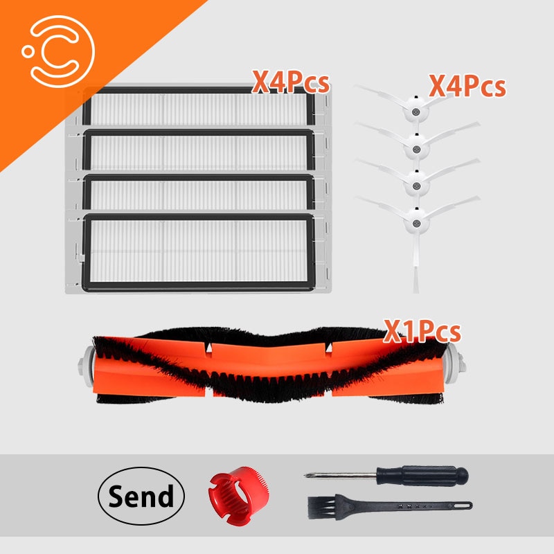 Robot Stofzuiger Zijborstel Filter Set Accessoires Voor Xiaomi Roborock S50 S51 S6 Stofzuiger Onderdelen