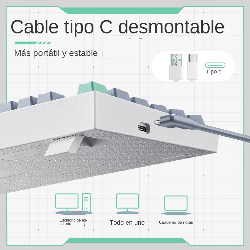 Klawiatura mechaniczna klawiatura do gier Machenike K500 przewodowa klawiatura Hot swap 94 klawisze światło RGB Mac Windows