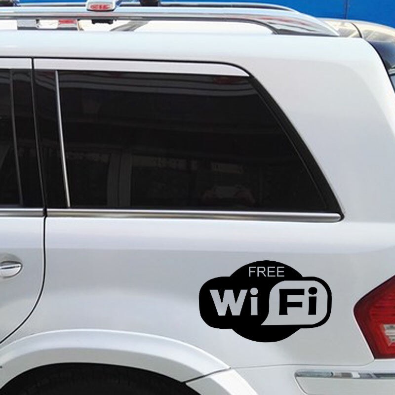 1 sztuk czarny bezpłatne WiFi naklejka winylowa znak okno kawiarnia restauracja/bar sklep internetowy szklane drzwi okna naklejki ścienne naklejki samochodowe