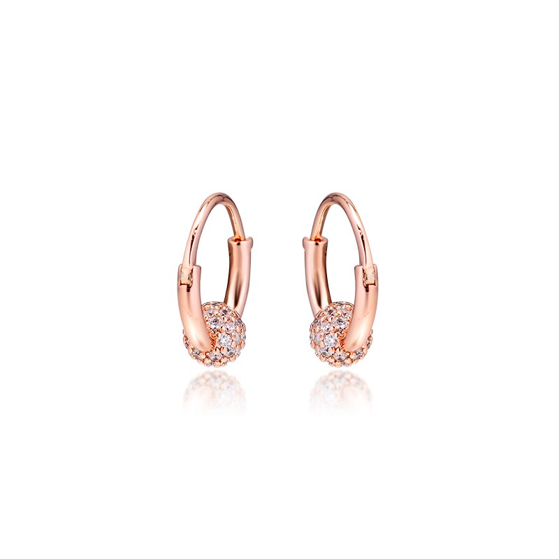Ckk øreringe mousserende dobbelt øreringe sterling sølv smykker 100%  til kvinder brincos kolczyki pendientes accesorios mujer: Hvid