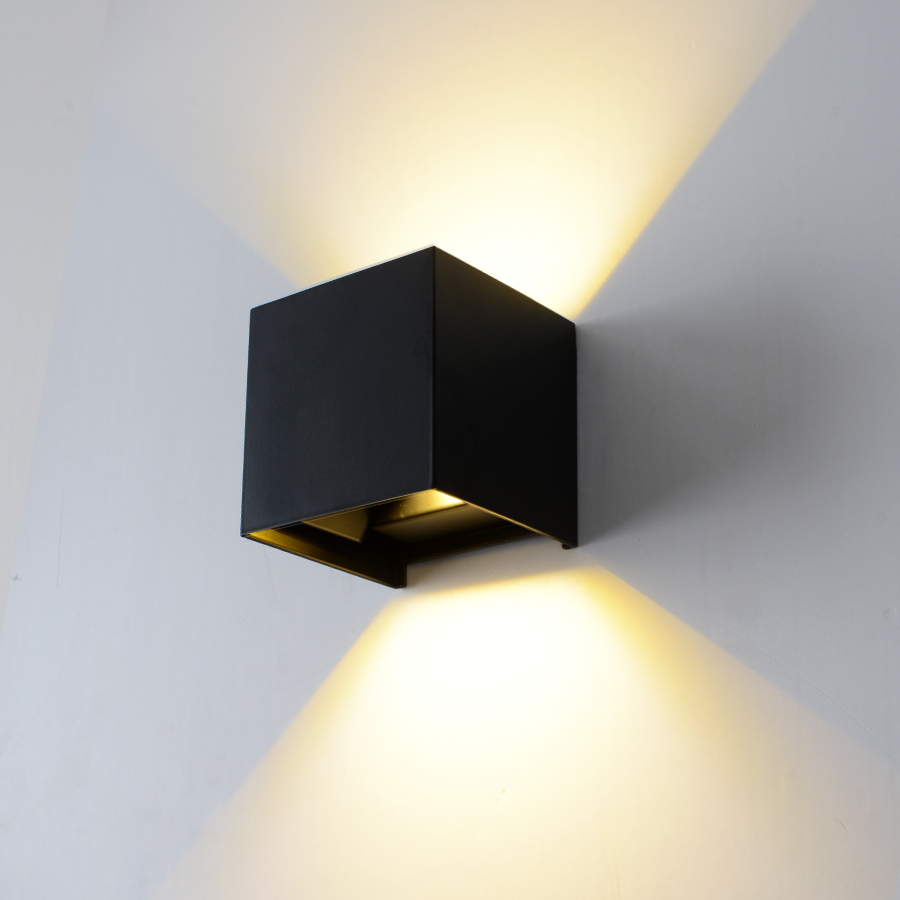 Verstelbare 6W LED Wandlamp Indoor & Outdoor Aluminium Wandlamp Opbouw Cube LED Wandlamp Tuin Veranda licht
