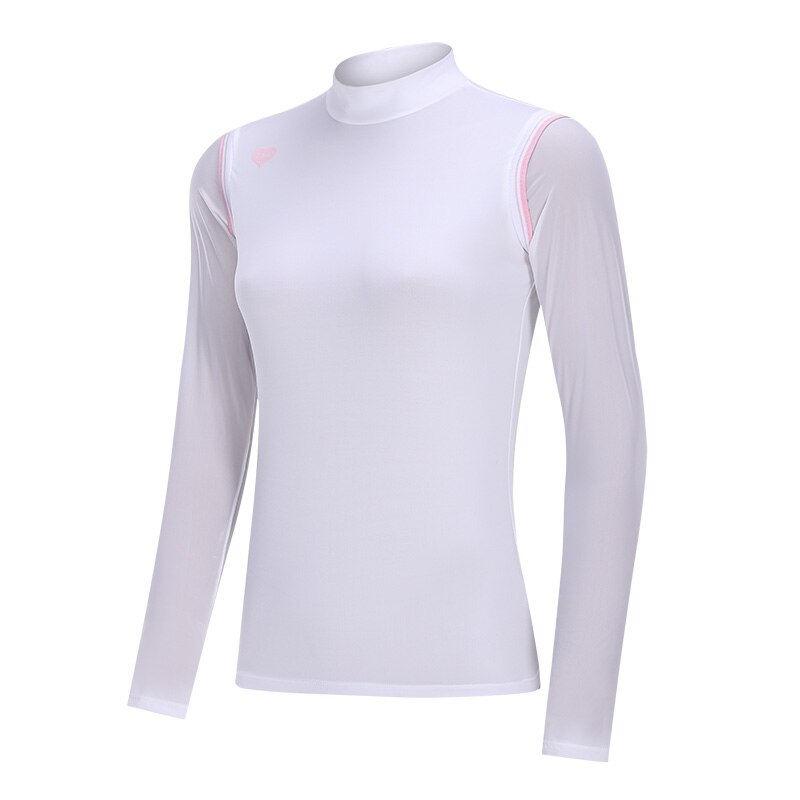 Chivalric store lgl 002 kvinders golfhvid træningst-shirt + lgs 002 pink kort nederdel kvinders sportsbeklædning sommer åndbar dragt: Hvid t-shirt / S