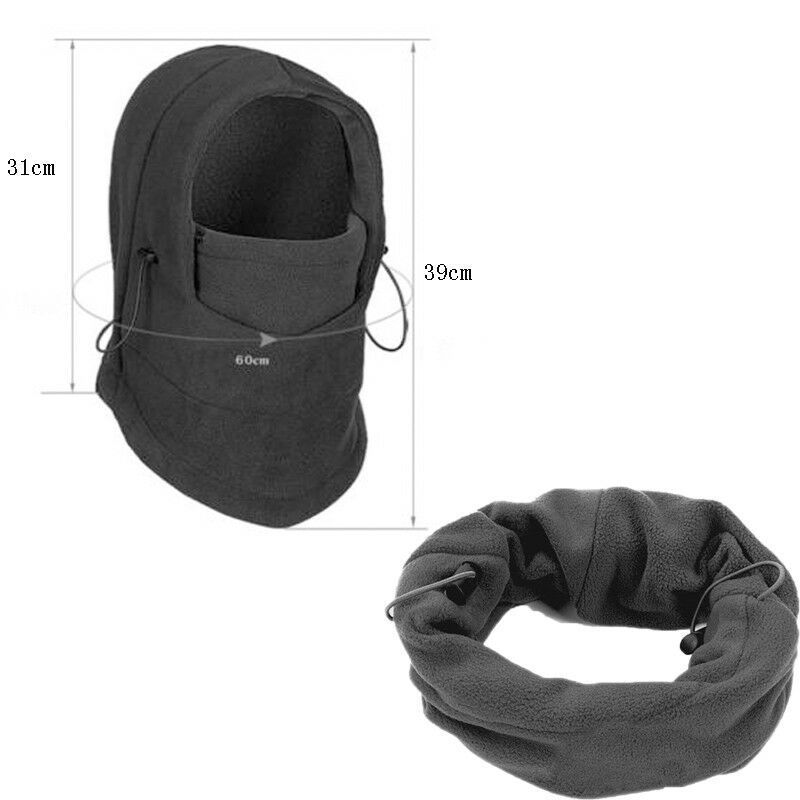Máscara de esquí completa cubierta sombrero gorra hombres mujeres motocicleta polar térmico pasamontañas capucha de invierno gorro cuello más
