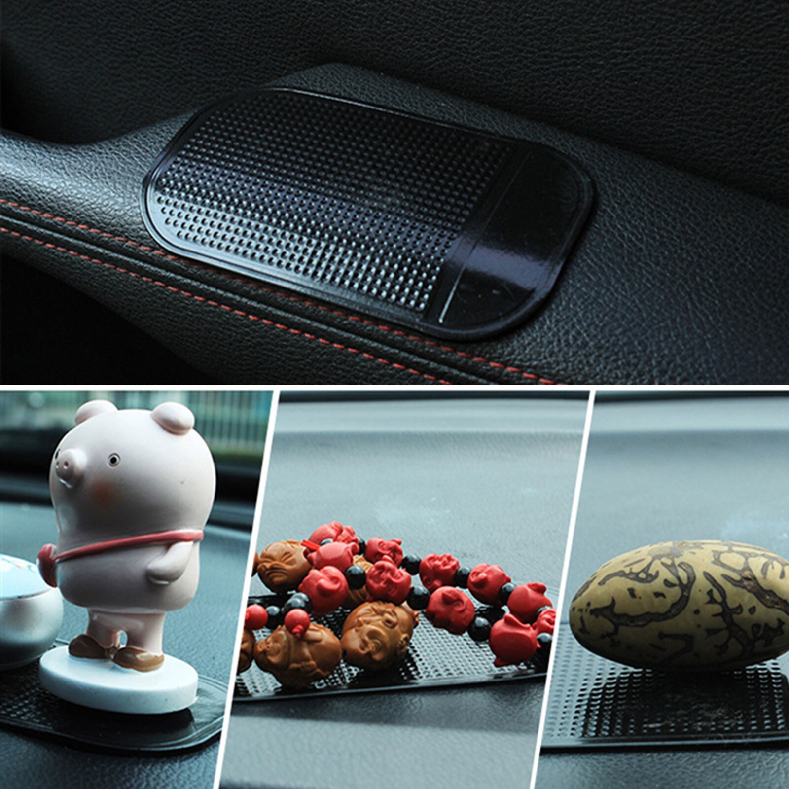 14X8Cm Auto Dashboard Sticky Anti-Slip Pvc Mat Auto Antislip Kleverige Gel Pad Voor telefoon Zonnebril Houder Auto Styling Interieur