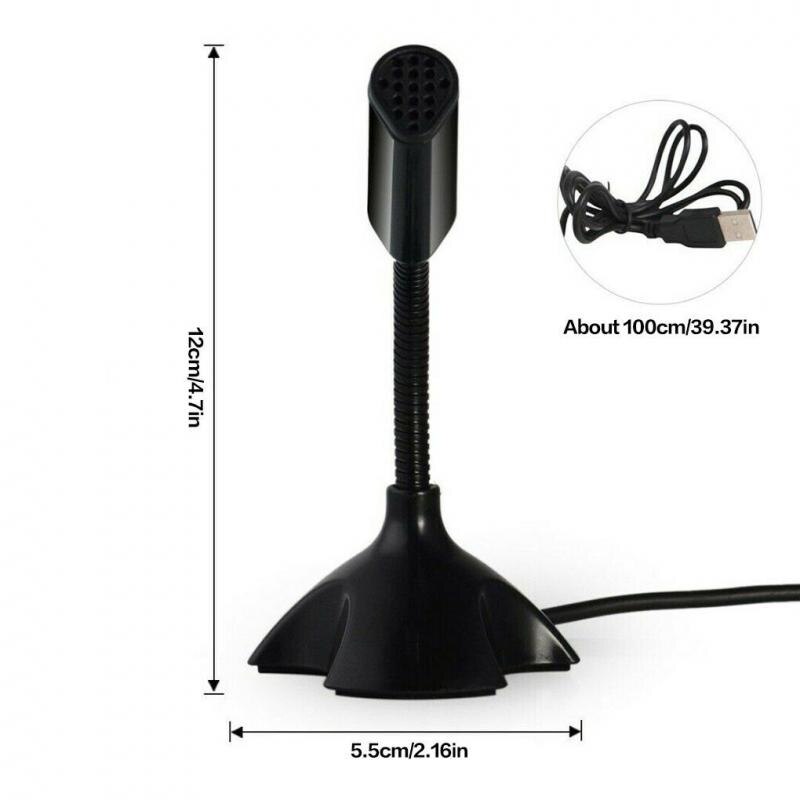 Mini Adjustable Microphone USB Laptop Microphone Mini Studio Speech Microphone Stand Mic With Holder For Desktop PC