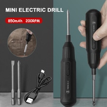 Electric Screwdriver Rechargeable 850mAh Portable Cordless Screwdriver Dual Directions with 2 Hex Screwdriver Bits