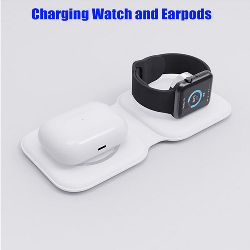 Folding Magnetic Fast Wireless Chargers Dock For iPhone 13 12 Pro Max Apple Watch Airpods Macsafe Duo Mag Charger Safe Charging