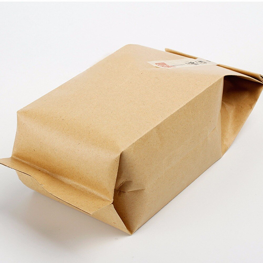 100 Pcs Kraft Paper Foil Side Gusset Bags Pouches Kraft Foil Side Gusset Bags Tea Packaging Kraft Paper Bags